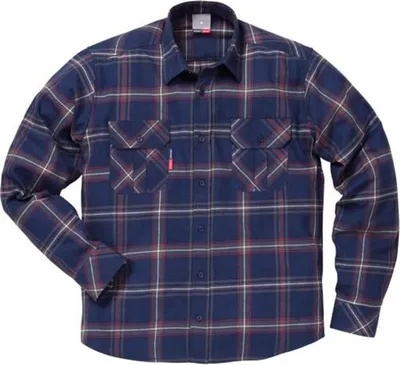 Produktbild von Fristads Overhemd 7421 MSF Geruit Marineblauw Maat 3XL