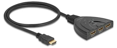 Immagine prodotto di Delock, divisore HDMI ad altissima velocità - HDMI femmina a HDMI maschio - 60 cm - nero - supporta 8K 60 Hz (7680 x 4320)