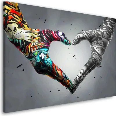 Produktbild von Wandbild Leinwandbild Herz aus Händen: 120x80x2cm