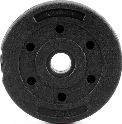 Produktbild von ACTIGET Hantelscheibe 1,25 kg für Langhantel und Hanteln Ø 29 mm, Kunststoff -Schwarz