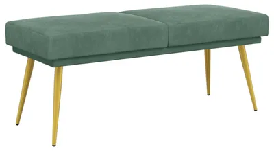 Produktbild von Doppellagige Bank Meergrün 120 x 45 x 46 cm Samt