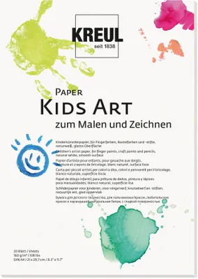 Image de KREUL Papier artistique pour enfants "Paper Kids Art" DIN A4 20 feuilles