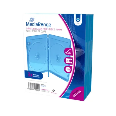 Image de MediaRange BD-Leerhülle für 3 Discs 14mm blau