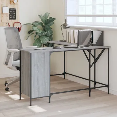 Produktbild von CLORIS Schreibtisch Grau Sonoma 141x141x75 cm Holzwerkstoff, 29,8 kg