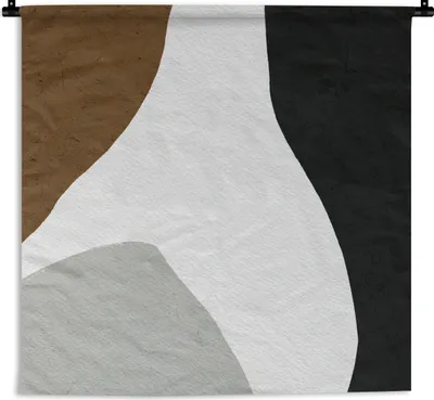 Produktbild von MuchoWow® Wandteppich Wandbehang Minimalismus - Gestaltung - Formulare 120x120 cm Tapisserie Dekoration Wandtuch - Modern - Baumwollgewebe