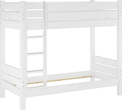 Produktbild von Etagenbett extra stabil 100x200 Nische 100 Kiefer-Hochbett weiß Zubehör wählbar V-60.16-10Wohne Zubehör