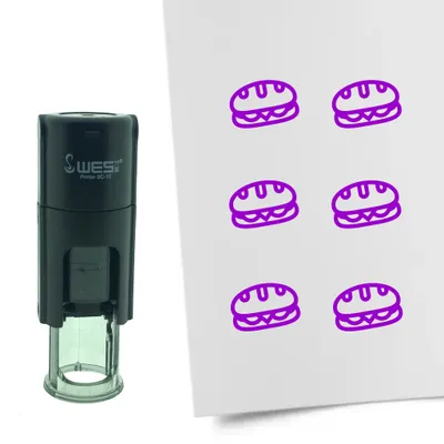 Produktbild von CombiCraft Selbstfärbender Stempel 'Brötchen' in der Farbe Lila, Ø10mm