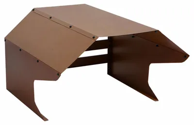 Zdjęcie produktu dla Garaż na kosiarkę HWC-L43, zadaszenie na kosiarkę, metalowy 40x59x69cm ~ brązowy
