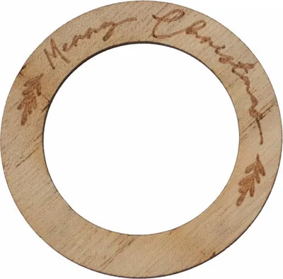 Produktbild von 6 Holz Serviettenringe Merry Christmas