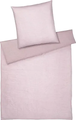 Produktbild von LOESCHEN elegante Halbleinen-Kissenbezug einzeln 7088 Whisper Farbe Puder Größe 40x80
