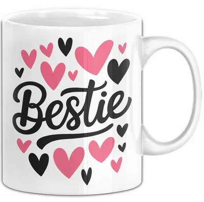 Produktbild von Freundschaft Tasse Geschenk Bestie Geschenkidee Geburtstag Beste Freundin (Weiß)