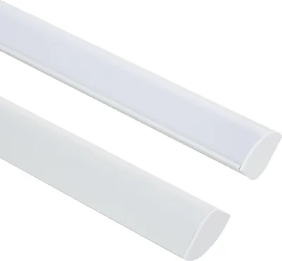 Produktbild von Aluminiumprofil Ecke Rund für LED Streifen bis 20 mm Weiß 2 m Weiß transluzent