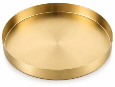 Image de Plateau rond en marbre doré pour décoration