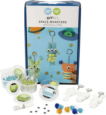 Produktbild von Bastelset 3 Aliens Schlüsselanhänger