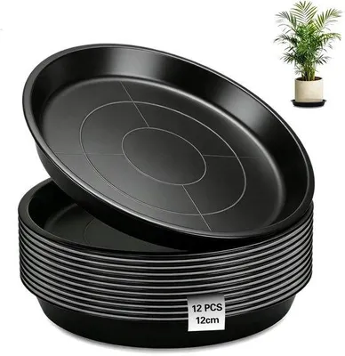 Produktbild von Untersetzer Set 20 Stück, rund, 16 cm, 20 cm, 26 cm und 30 cm, Kunststoff, schwarz