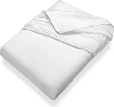 Produktbild von SETEX Kalmuck Spannbetttuch, 90 x 200 cm großer Matratzenschoner, 100 % Baumwolle, Classic, Weiß