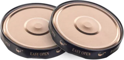 Produktbild von KADAX Schraubdeckel fi66 mm, Ersatzdeckel Set aus Metall, Einmachdeckel 1 Stück (schwarz-goldene Orbit)