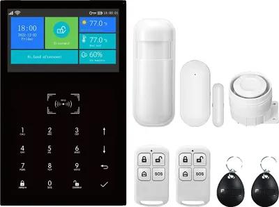 Produktbild von Alarm-Sicherheitssystem, Drahtlose Kompatibilität, Mehrsprachige Unterstützung, 4G-A, EU-Stecker