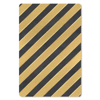Produktbild von MuchoWow® Mauspad Mousepad Muster - Streifen - Gold - Schwarz 18x27 cm - Mousepads - Maus Mat - Pad - Mausunterlage