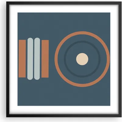 Produktbild von Gerahmtes Poster - Schwarzer Rahmen - Abstrakt modern Muster - 50x50 cm - Wand Bild - Wanddeko - Wandbilder - Kunstposter - Wandposter - Bilderrahmen - Bilder - Kunstdruck - P2BAC50x50-4567