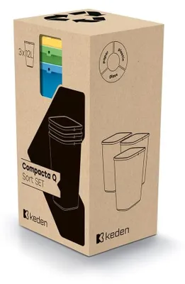 Produktbild von Abfalleimer COMPACTA Q SORT SET NSD12S3