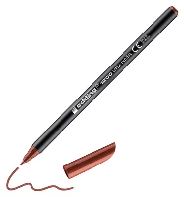 Produktbild von edding 1200 Fasermaler fein - braun - 1 Stift - Rundspitze 1 mm - Filzstift zum Zeichnen und Schreiben - für Schule, Mandala