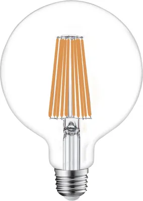 Zdjęcie produktu dla Alcapower - żarówka LED E27 G125 18 W 3200 lm, kąt świecenia 320°, klasa energetyczna C, Ø125 mm, światło natychmiastowe, długa żywotność - 3000 K
