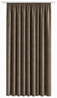 Produktbild von Vorhang Braun Kräuselband Verdunkelung 140x245 cm Samt weich blickdicht Gardine