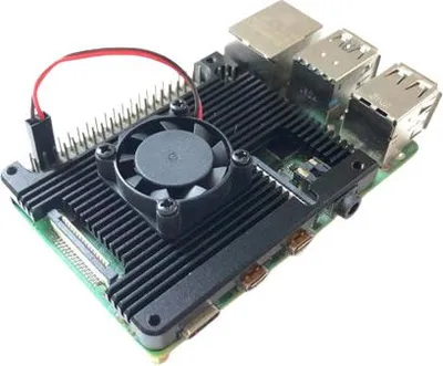 Produktbild von Kühlgehäuse für den Raspberry Pi 4 - Aluminium, schwarz