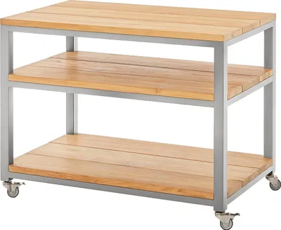 Produktbild von Diamond Garden Beistellwagen PIAZZA, Edelstahl / Recycled Teak