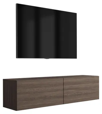 Image de Meuble TV suspendu, en chêne Dunin, dimensions : 140 x 32 x 34 cm
