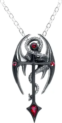 Produktbild von Alchemy Gothic Halskette Uni Draconcross schwarz/silberfarben Standard