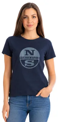 Immagine prodotto di Maglietta a maniche corte North Sails, con stampa del logo, colore blu scuro, taglia S