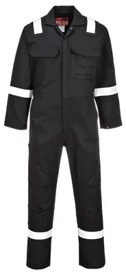 Produktbild von Portwest BIZ5 Herren Flammenresistenter Overall, Bizweld Iona FR, Schwarz, XXL