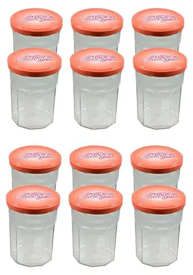 Image de Lot de 12 pots à confiture avec couvercles 385ml - Le Parfait - 922967 -