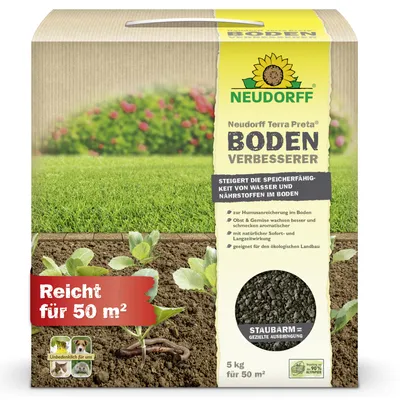Produktbild von Neudorff Terra Preta BodenVerbesserer Humusanreicherung, Bodenstärkung 5 kg 50 m²