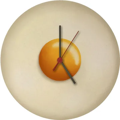 Produktbild von Spiegelei Wanduhr aus MDF