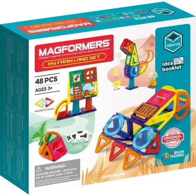 Produktbild von Magformers My Farm Land Konstruktionsspielset, Bauernhof-Thema, 48 Teile