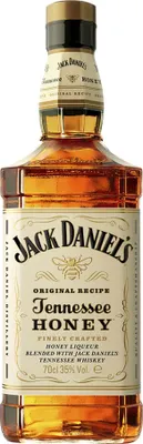 A bottle of Jack Daniel's Tennessee Honey whiskey.