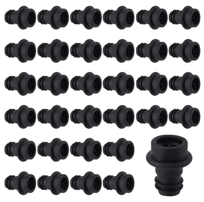 36er-Pack Silikon-Weinverschlüsse, wiederverwendbar, schwarz