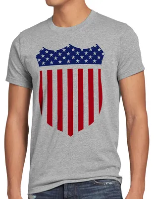 Produktbild von style3 USA Amerika Medal Medaille Wappen Flagge Herren T-Shirt