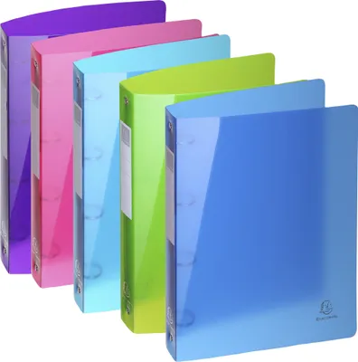 Produktbild von Exacompta 15x mittelfestes Ringbuch 4 Ringe PP 700µ PP- A4 Maxi sortiert 51780E