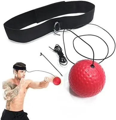 Immagine prodotto di Palla di riflesso per il pugilato con fascia regolabile, confezione singola, per migliorare la coordinazione occhio-mano