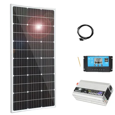 Obrázek produktu pro Sada solárních panelů, výkon 240 W, účinnost monokrystalických panelů, 120w 12v x1000w 220v