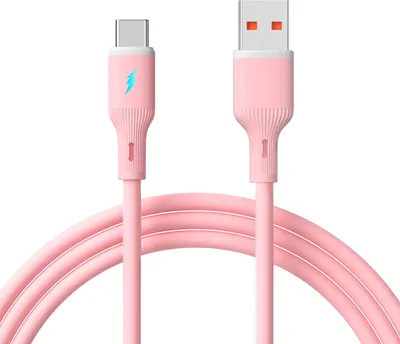 Obrázok produktu pre Kábel USB typu C / USB A 1 m AK-USB-61 silikónový ružový