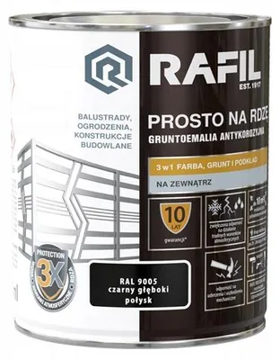 Produktbild von RAFIL Direktrost, Tiefglanzschwarz, RAL9005, 0,75l