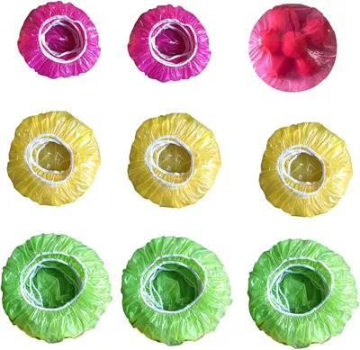 60 elastische Kunststoffdeckel, wiederverwendbar, farbenfroh, für Lebensmittel
