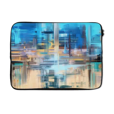 Produktbild von MuchoWow® Laptop Hülle 14 ZollÖlfarbe - Abstrakt - Malerei Laptoptasche - Laptoptasche - Stoßsicher - Schutzhaube
