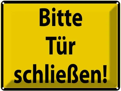 Produktbild von vianmo Blechschild 30x40 cm Bitte Tür schließen Warnschild Hinweisschild Sicherheit Vorsicht