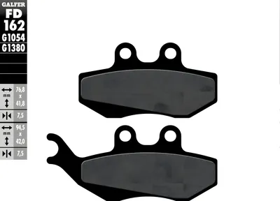 Image de Plaquettes de frein semi-métalliques Galfer, compatibles avec l'homologation ABE, pour Peugeot Elystar 125
